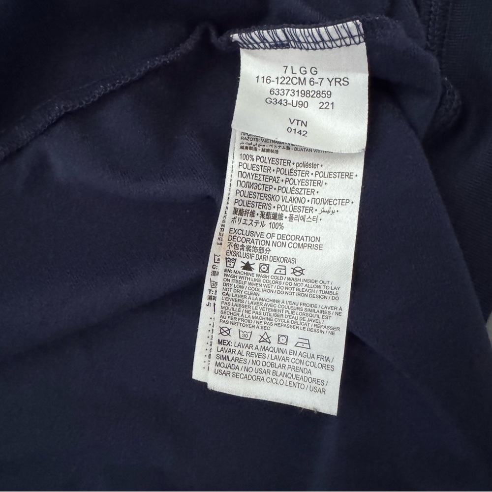 Nike Track Zip Up Jacket Blue & Black kids Size 7 - Picture 6 of 6